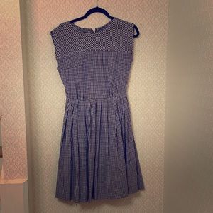 1950s black and white checkered dress